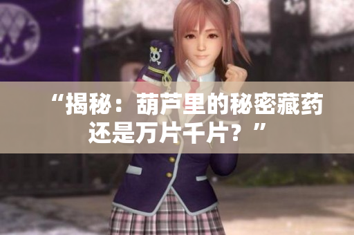 “揭秘：葫蘆里的秘密藏藥還是萬片千片？”