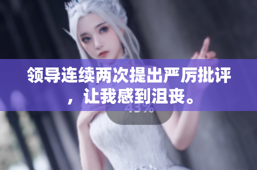 領(lǐng)導(dǎo)連續(xù)兩次提出嚴(yán)厲批評(píng)，讓我感到沮喪。