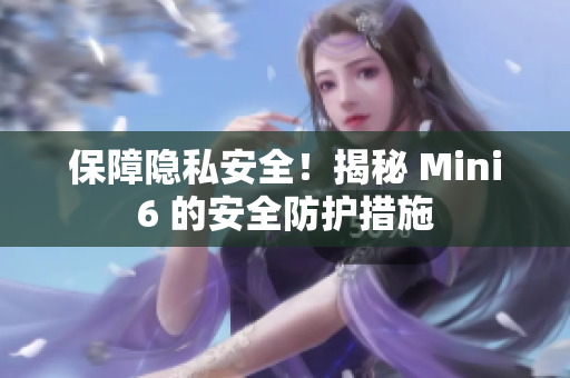 保障隱私安全！揭秘 Mini6 的安全防護措施