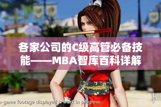 各家公司的C級(jí)高管必備技能——MBA智庫百科詳解