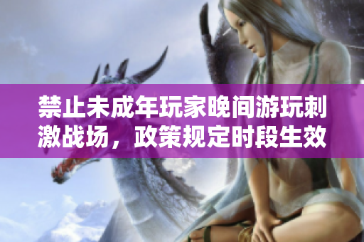 禁止未成年玩家晚間游玩刺激戰(zhàn)場，政策規(guī)定時段生效