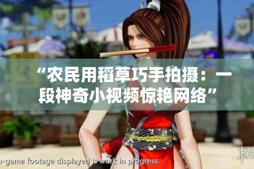 “農(nóng)民用稻草巧手拍攝：一段神奇小視頻驚艷網(wǎng)絡(luò)”