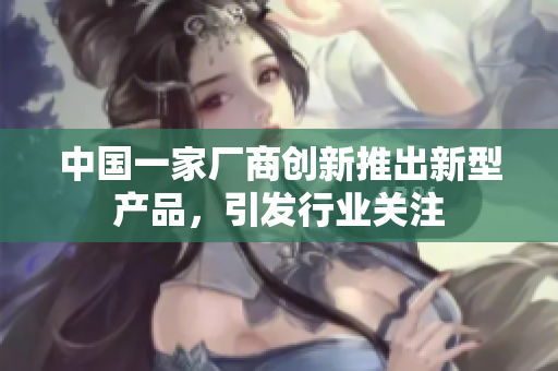 中國(guó)一家廠商創(chuàng)新推出新型產(chǎn)品，引發(fā)行業(yè)關(guān)注