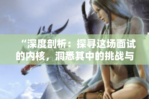 “深度剖析：探尋這場面試的內(nèi)核，洞悉其中的挑戰(zhàn)與機(jī)遇”