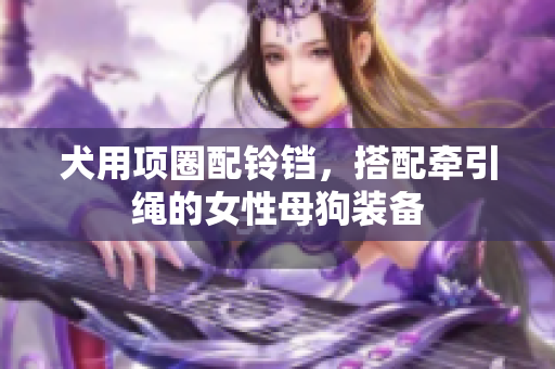 犬用項(xiàng)圈配鈴鐺，搭配牽引繩的女性母狗裝備