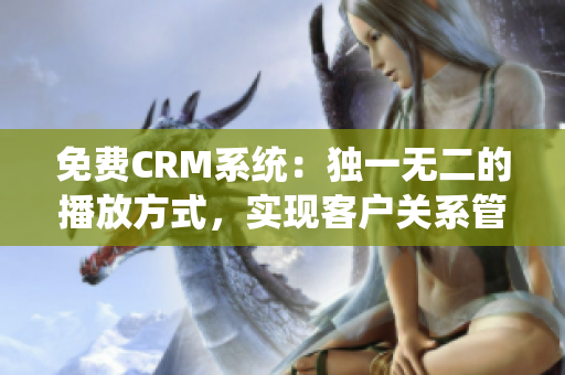 免費(fèi)CRM系統(tǒng)：獨(dú)一無二的播放方式，實(shí)現(xiàn)客戶關(guān)系管理的零成本體驗(yàn)