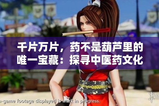 千片萬片，藥不是葫蘆里的唯一寶藏：探尋中醫(yī)藥文化傳承與價值
