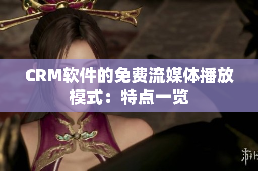 CRM軟件的免費流媒體播放模式：特點一覽