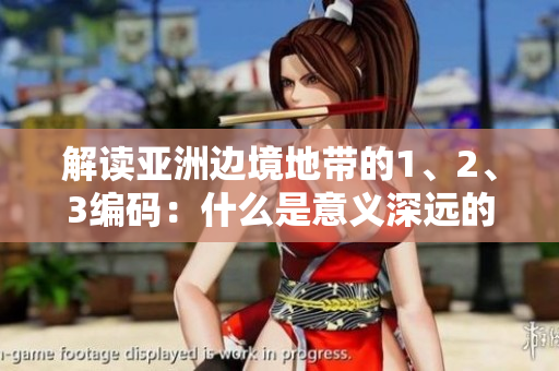 解讀亞洲邊境地帶的1、2、3編碼：什么是意義深遠(yuǎn)的區(qū)分？