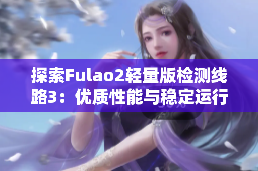 探索Fulao2輕量版檢測(cè)線路3：優(yōu)質(zhì)性能與穩(wěn)定運(yùn)行的完美結(jié)合