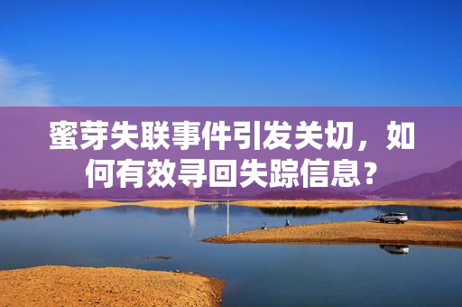 蜜芽失聯(lián)事件引發(fā)關(guān)切，如何有效尋回失蹤信息？