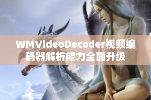 WMVideoDecoder視頻編碼器解析能力全面升級