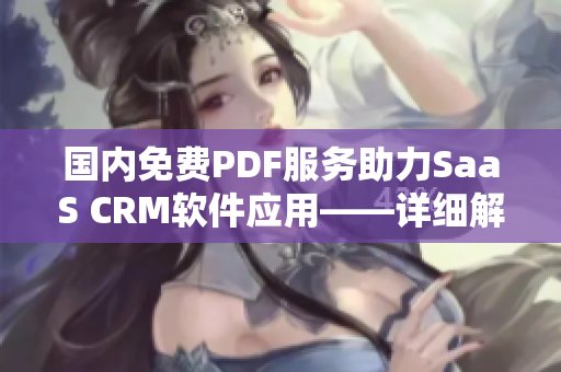 國(guó)內(nèi)免費(fèi)PDF服務(wù)助力SaaS CRM軟件應(yīng)用——詳細(xì)解讀