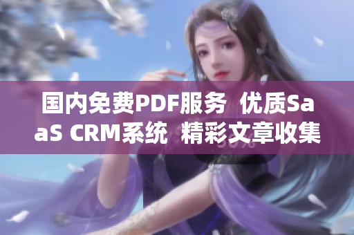 國內(nèi)免費(fèi)PDF服務(wù)  優(yōu)質(zhì)SaaS CRM系統(tǒng)  精彩文章收集  PDF編輯工具 