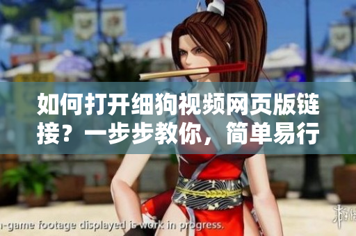 如何打開細(xì)狗視頻網(wǎng)頁版鏈接？一步步教你，簡單易行