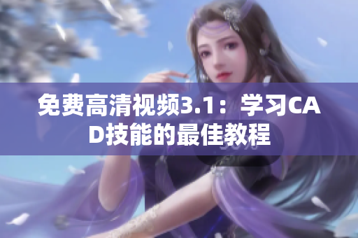 免費高清視頻3.1：學習CAD技能的最佳教程