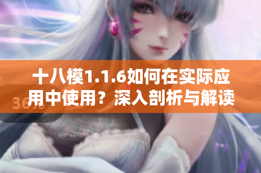 十八模1.1.6如何在實際應(yīng)用中使用？深入剖析與解讀